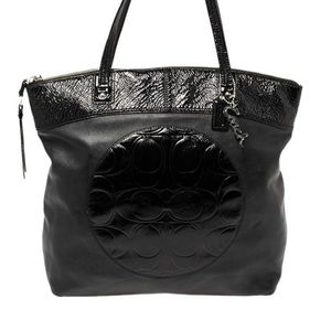 Coach Black Laura Leather Tote Bag